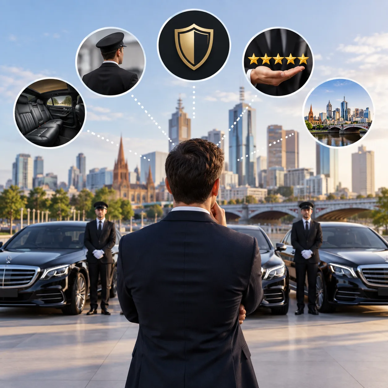 Chauffeur Service Melbourne comparison with luxury cars, professional chauffeurs, premium interiors and city travel options.